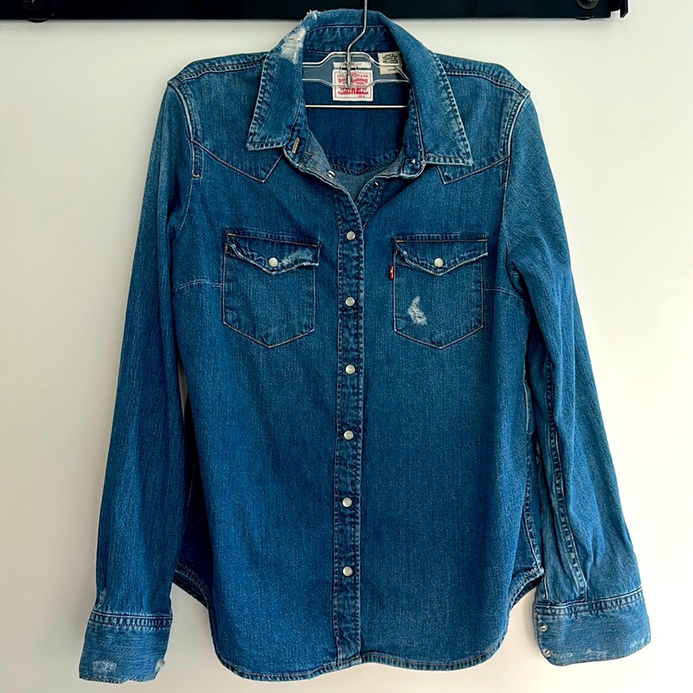 Levi’s Western Distressed Denim Shirt